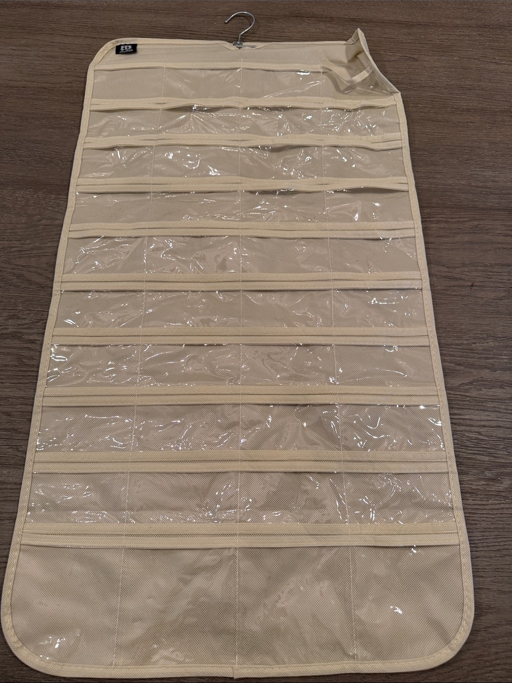 Beige Hanging Over-the-Door Jewelry & Accessory Organizer